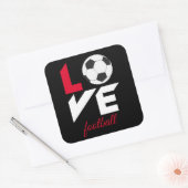 ラブサッカー スクエアシール (封筒)
