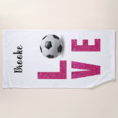 ラブサッカー ビーチタオル (正面)