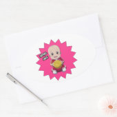 ラブサッカー 楕円形シール (封筒)