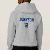 ラブサッカー – 白い文字 – 海軍とオレンジ (裏面)