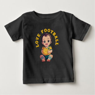 ラブサッカーTシャツベビーボディスーツ ベビーTシャツ