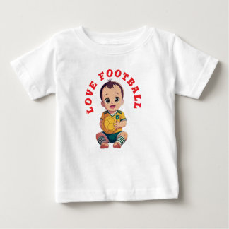 ラブサッカーTシャツベビーボディスーツ ベビーTシャツ