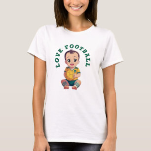 ラブサッカーTシャツベビーボディスーツ Tシャツ