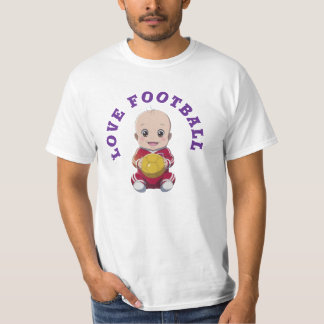 ラブサッカーTシャツベビーボディスーツ Tシャツ