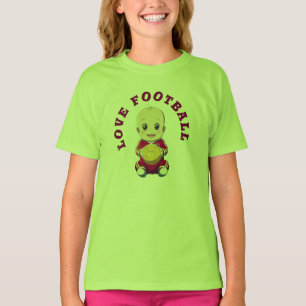 ラブサッカーTシャツベビーボディスーツ Tシャツ