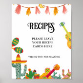 ラブサボタコスレシピカードテーブルサイン ポスター (正面)