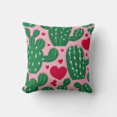 ラブサボテンのパターン クッション (正面)