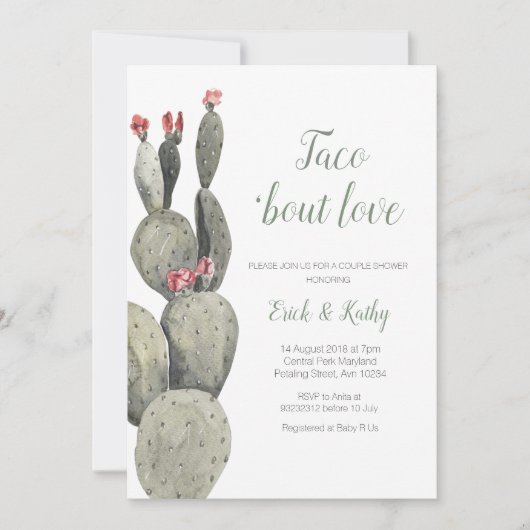 ラブサボ桃ベビーシャワーについて 招待状 (正面)