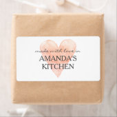 ラブサンゴハート自家製食品ラベルで作られる ラベル (インサイチュ)