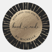 ラブサンサークルシールで手作り金ゴールド ラウンドシール (正面)