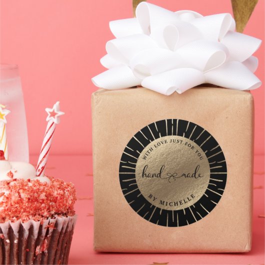 ラブサンサークルシールで手作り金ゴールド ラウンドシール (パーティー)