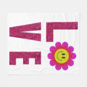 ラブサンフラワー フリースブランケット (正面(横))