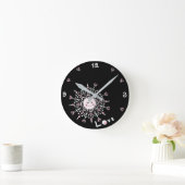 ラブサンブラックアクリルウォールクロック ラウンド壁時計 (ホーム)