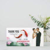 ラブサークル | ロータスコイ結婚の写真ありがとう サンキューカード (スタンド正面)