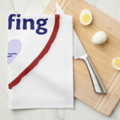 ラブサーフィン – スポーツタオル（パーソナライズ） キッチンタオル (四つ折り)