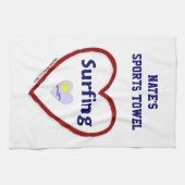 ラブサーフィン – スポーツタオル（パーソナライズ） キッチンタオル (横)