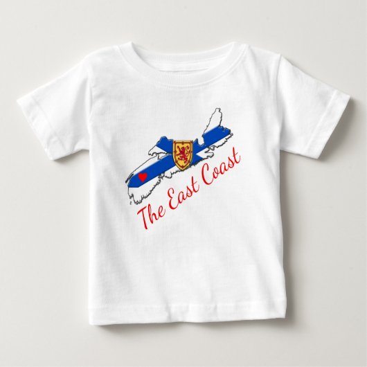 ラブザイーストコーストハートノバスコシアシャツ ベビーTシャツ (正面)