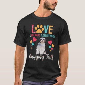 ラブザウェットノーズスロバーベリーキスワッギングテールSh Tシャツ
