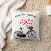 ラブザジャーニー感動的ヴィンテージ自転車ハート クッション (ブランケット)