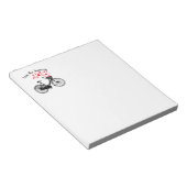 ラブザジャーニー感動的ヴィンテージ自転車ハート ノートパッド (アングル)