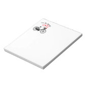 ラブザジャーニー感動的ヴィンテージ自転車ハート ノートパッド (回転)