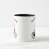 ラブザジャーニー感動的ヴィンテージ自転車ハート マグカップ (中央)