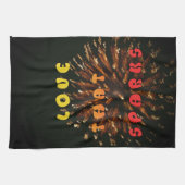 ラブザスパークス抽象芸術アートデザインプリント キッチンタオル (横)