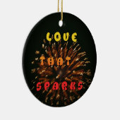 ラブザスパークス抽象芸術アートデザインプリント セラミックオーナメント (右)