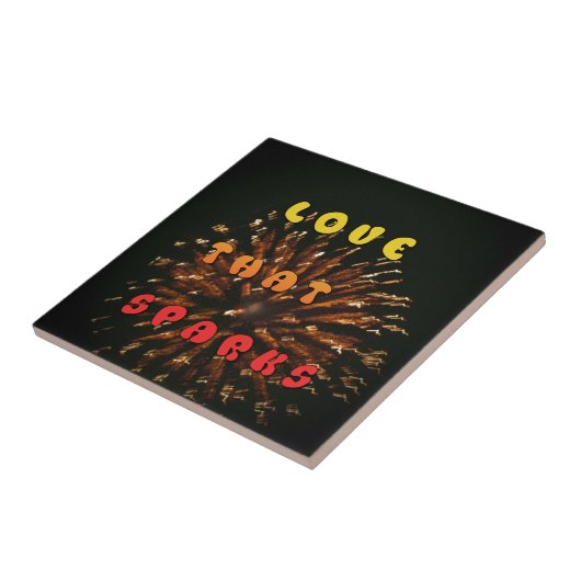 ラブザスパークス抽象芸術アートデザインプリント タイル (側面)