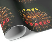 ラブザスパークス抽象芸術アートデザインプリント ラッピングペーパー (ロールコーナー)