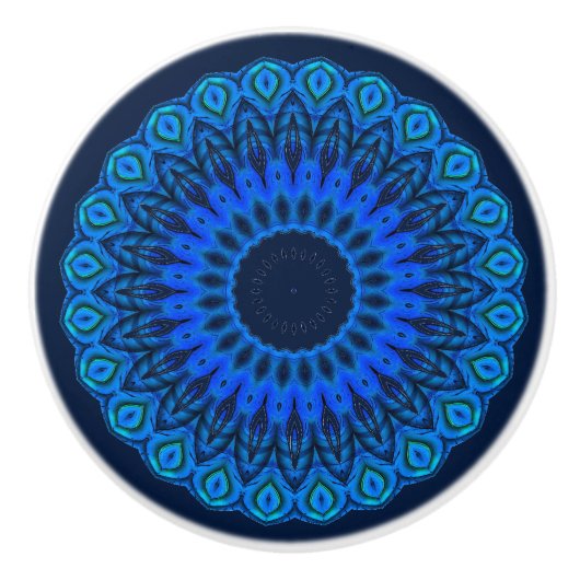 ラブザブルーマンダラオンネイビーブルードロワーノブ セラミックノブ (正面)