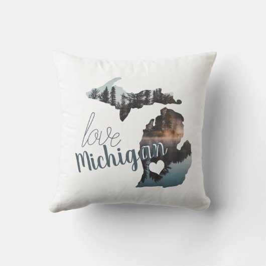 ラブザホーム州オブミシガンシルエット クッション (裏面)