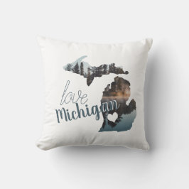 ラブザホーム州オブミシガンシルエット クッション
