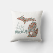 ラブザホーム州オブミシガンポピーフローラ クッション (裏面)