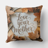 ラブザマザーラグジュアリー紅葉プレミアムアート クッション (裏面)