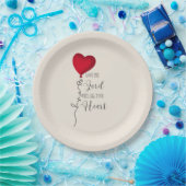 ラブザロード&ハートバルーン ペーパープレート (パーティー)