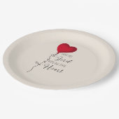 ラブザロード&ハートバルーン ペーパープレート (アングル)