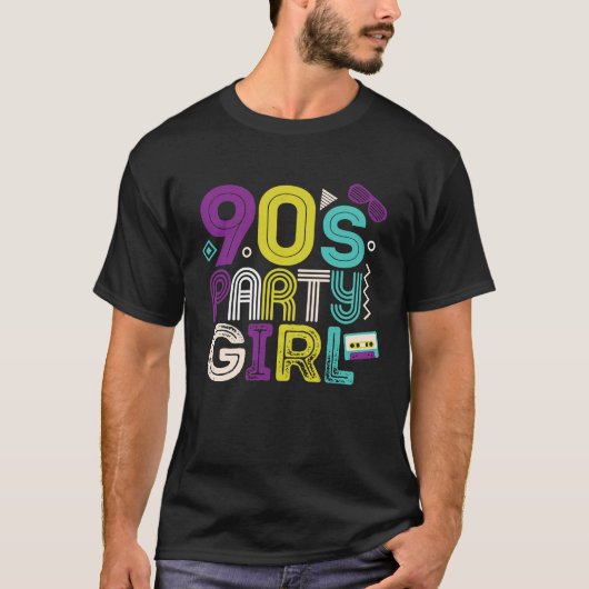 ラブザ90sパーティーガール90s女性ヴィンテージレトロ1 tシャツ (正面)