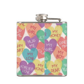 ラブシェイプの背景 フラスク (裏面)