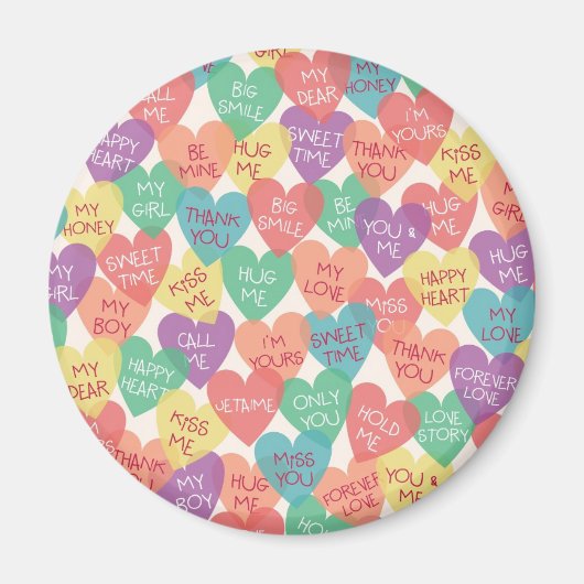 ラブシェイプの背景 マグネット (正面)