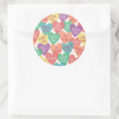 ラブシェイプの背景 ラウンドシール (バッグ)