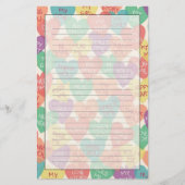 ラブシェイプの背景 便箋 (正面)