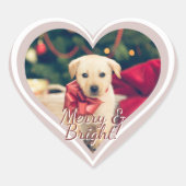 ラブシェイプカスタムフォトクリスマス ハートシール (正面)