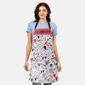 ラブシェフカスタムグルメ・カップル向けエプロン エプロン (着用した状態)