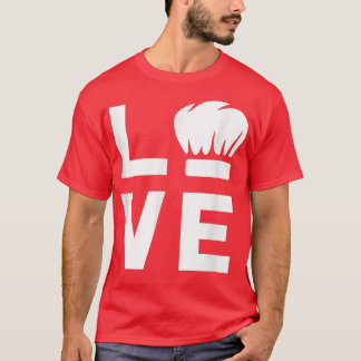 ラブシェフハットおもしろい料理恋人調理師TGift Tシャツ