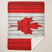 ラブシェルパ包まれたブランケットのLgカナダ国旗 シェルパブランケット (正面)
