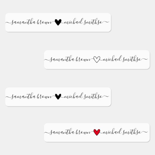 ラブシグネチャー名ハート ラベル (グループ)