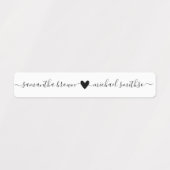 ラブシグネチャー名ハート ラベル (デザイン1)