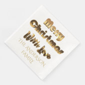 ラブシックなメリークリスマスエレガント金ゴールド (コーナー)