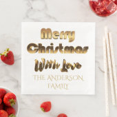 ラブシックなメリークリスマスエレガント金ゴールド (インサイチュ)